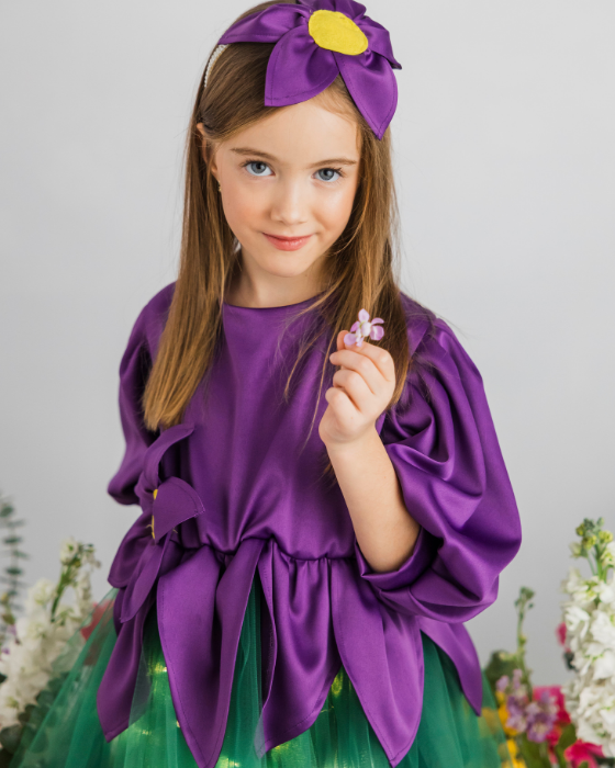Purple Flower Dress with Lights, Spring Play