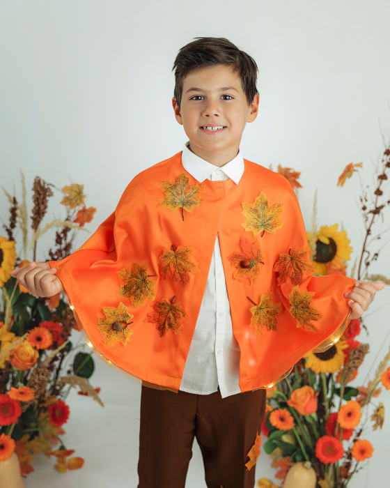 Cape with Leaves, Autumn, Celebration, orange
