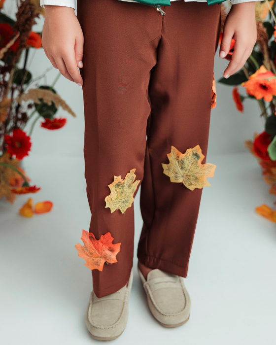 Autumn Leaves Pants, Brown, Celebration
