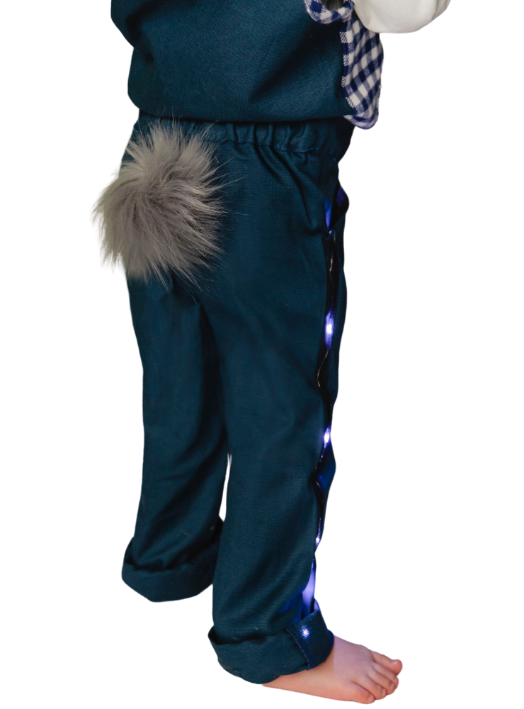 Navy Blue Bunny Tailed Light Up Pants