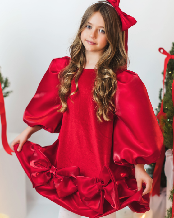 Sparkle Dress, Brown with Leaves, Fall 2025