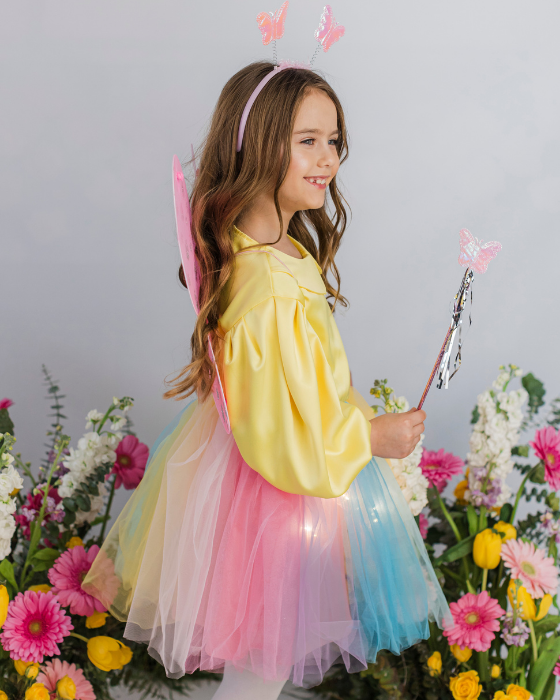 Rainbow Dress with Yellow Bust and Lights, Spring Celebration