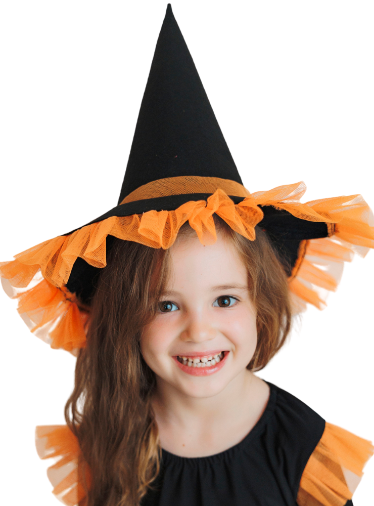 Orange Tulle Hat