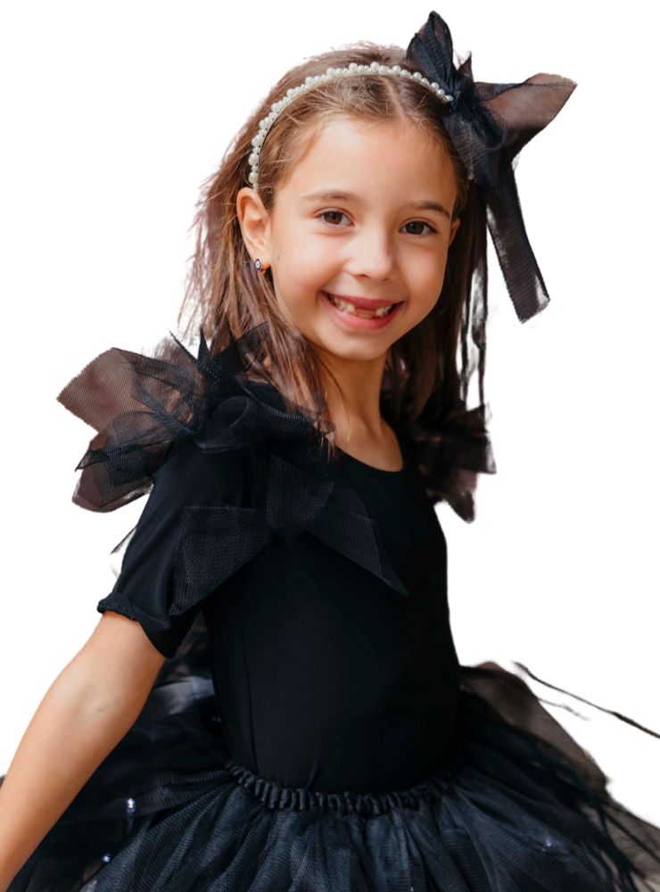 Black Tulle Bodysuit, made of Kitten / Ant Elastic Lycra