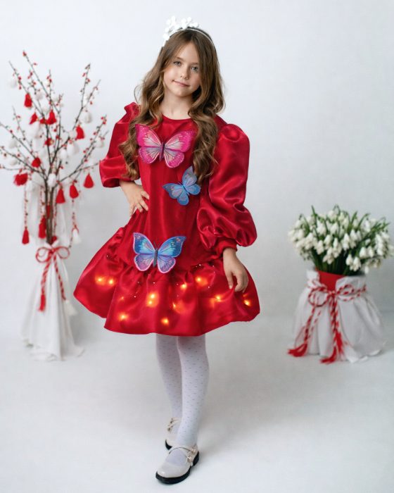 Dress with Butterflies, with Lights, Spring