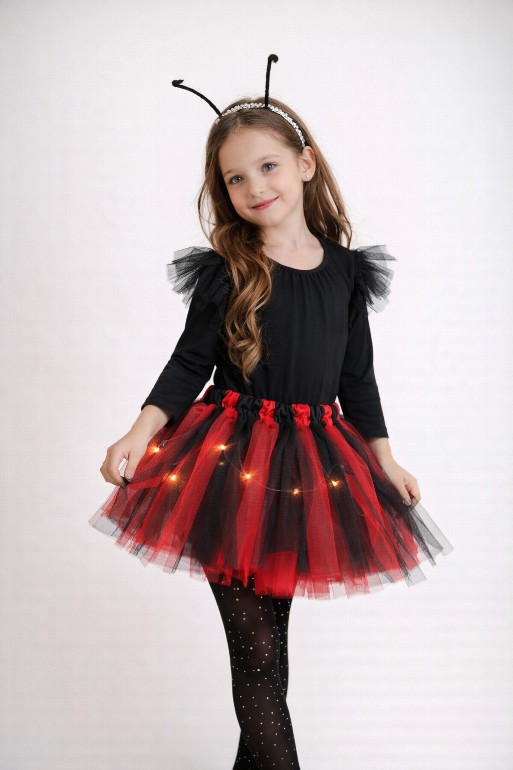 Ladybug/Red Ant Costume, 3 pieces, skirt + bodysuit + headband