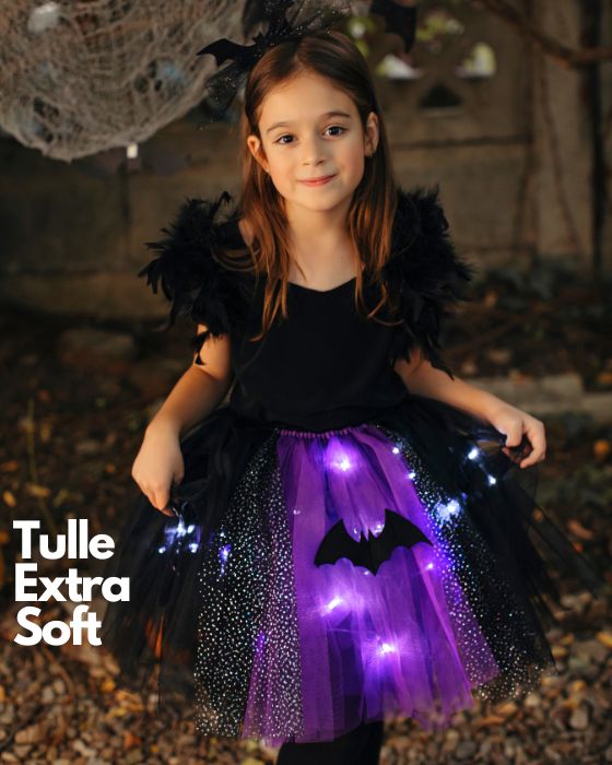Skirt with Lights, Purple with Lilac, Black