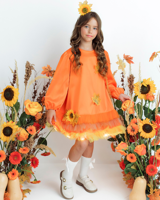 Sparkle Dress, Autumn Fairy, with Sunflower