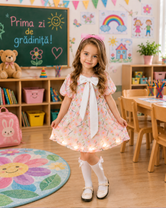 Floral Print School/Kindergarten Dress