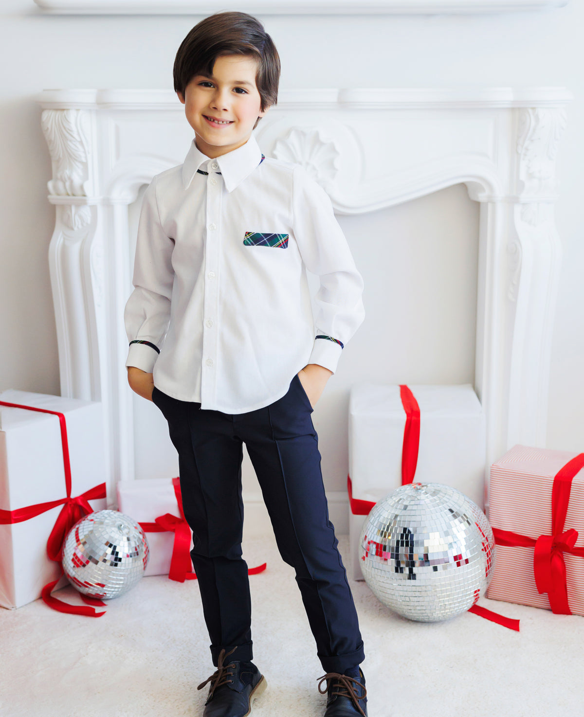 White Shirt, Cotton for Boys, School