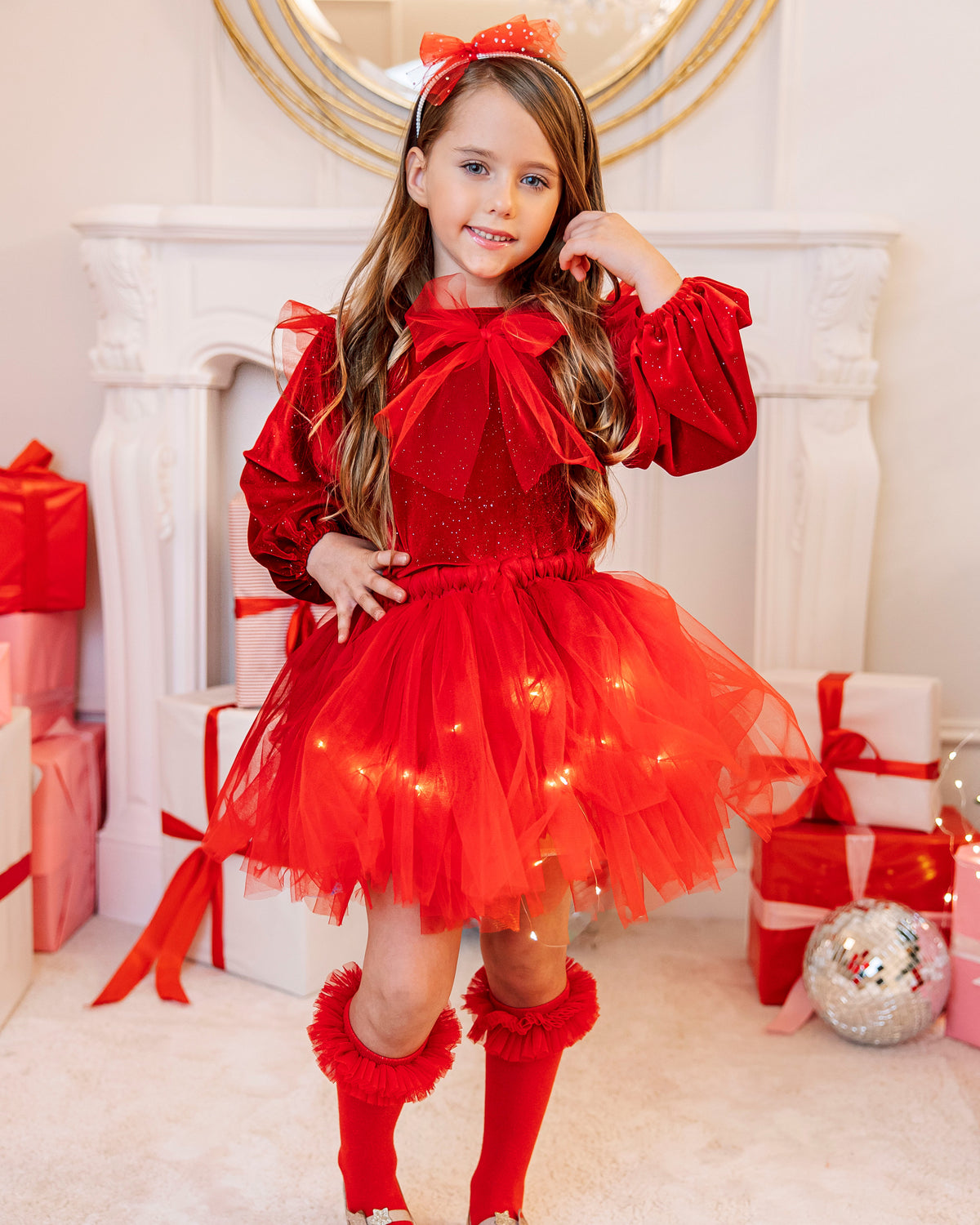 Skirt with Lights, Red