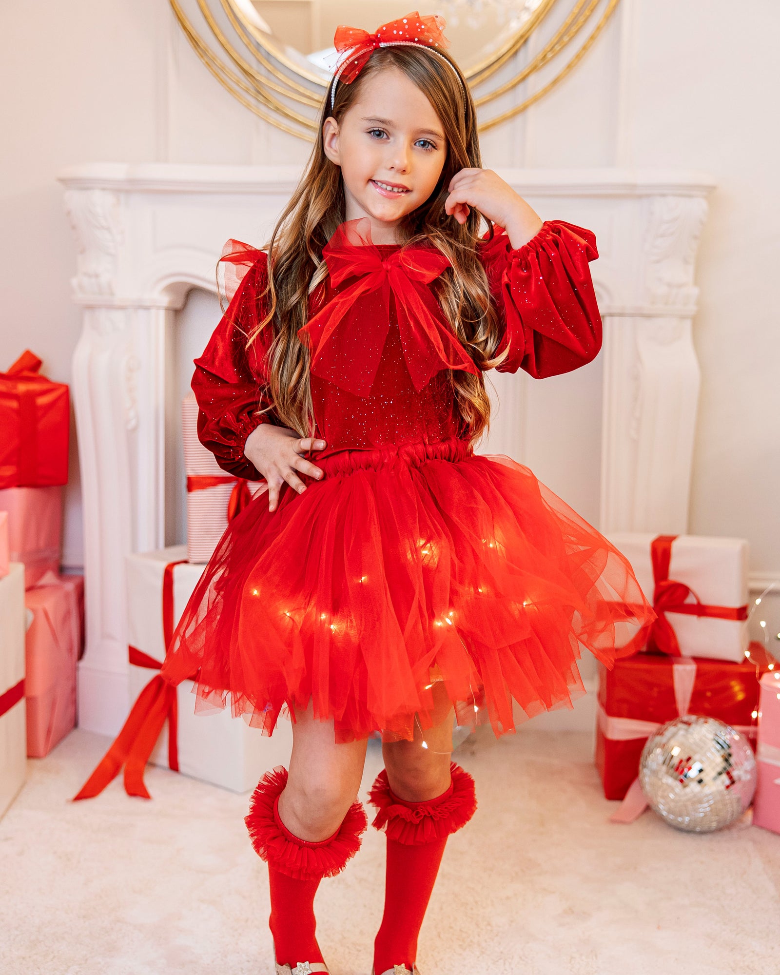Skirt with Lights, Red
