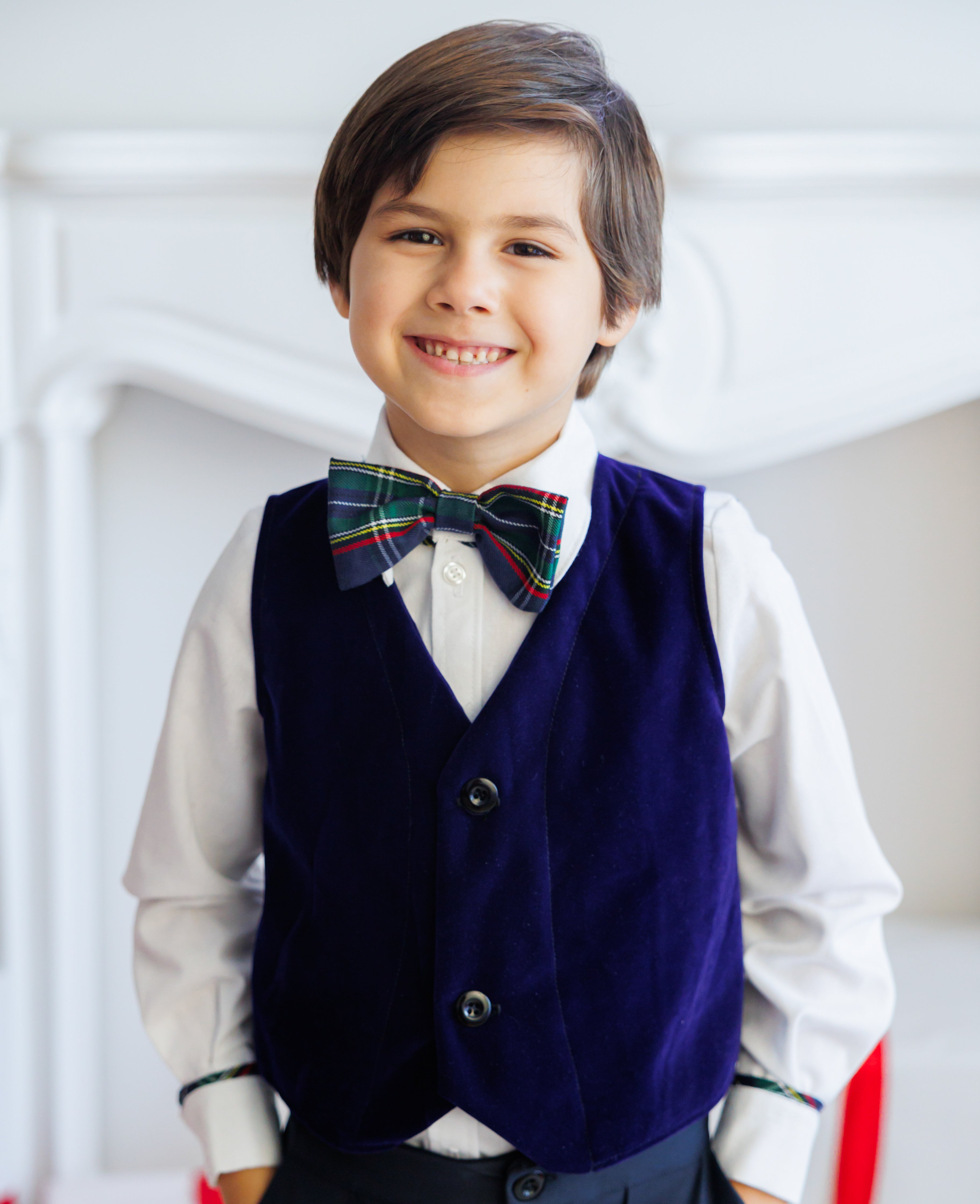 Vestă de Catifea Bleumarin, pentru Băieți, de Primavara, de Paste