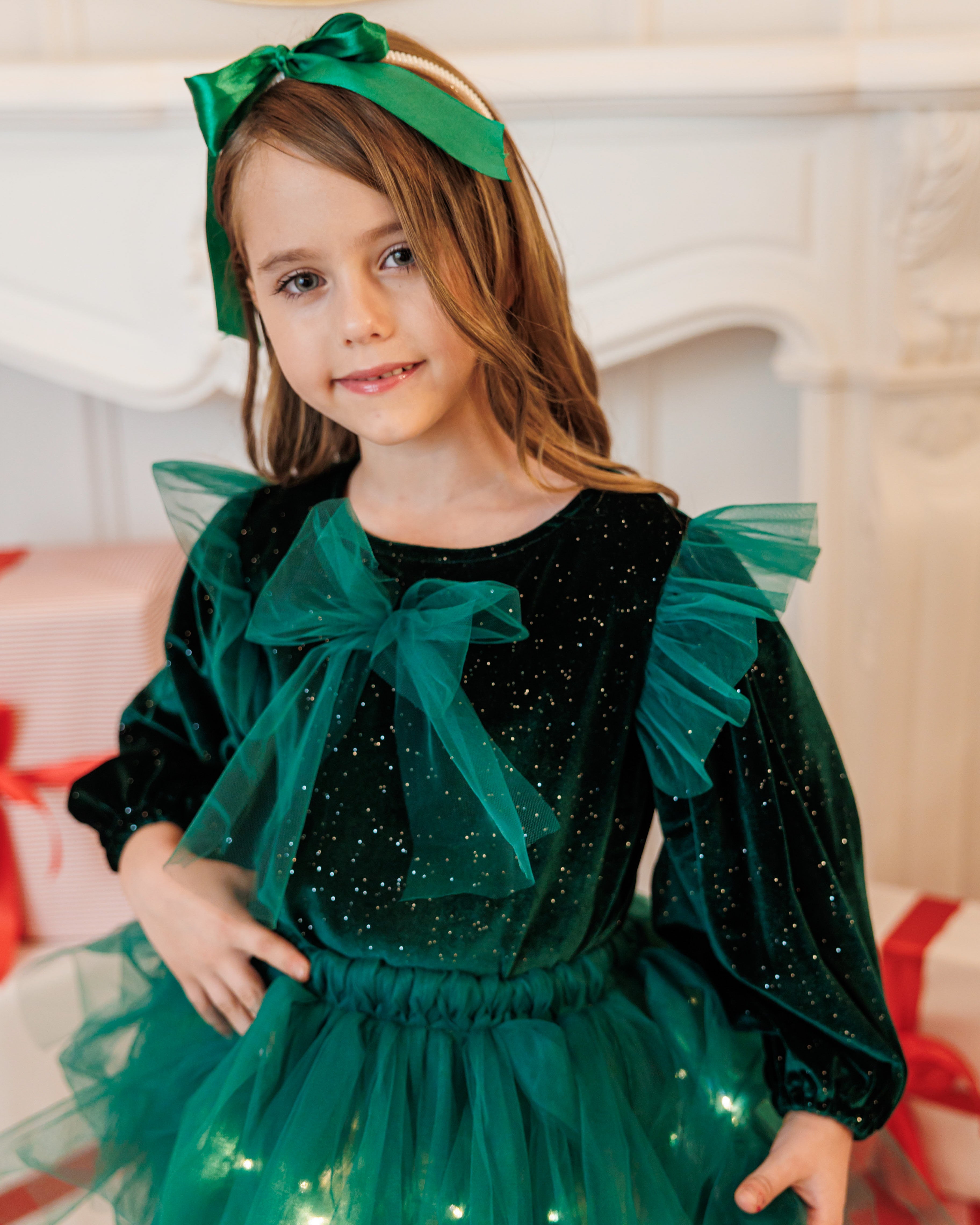Green Velvet Blouse