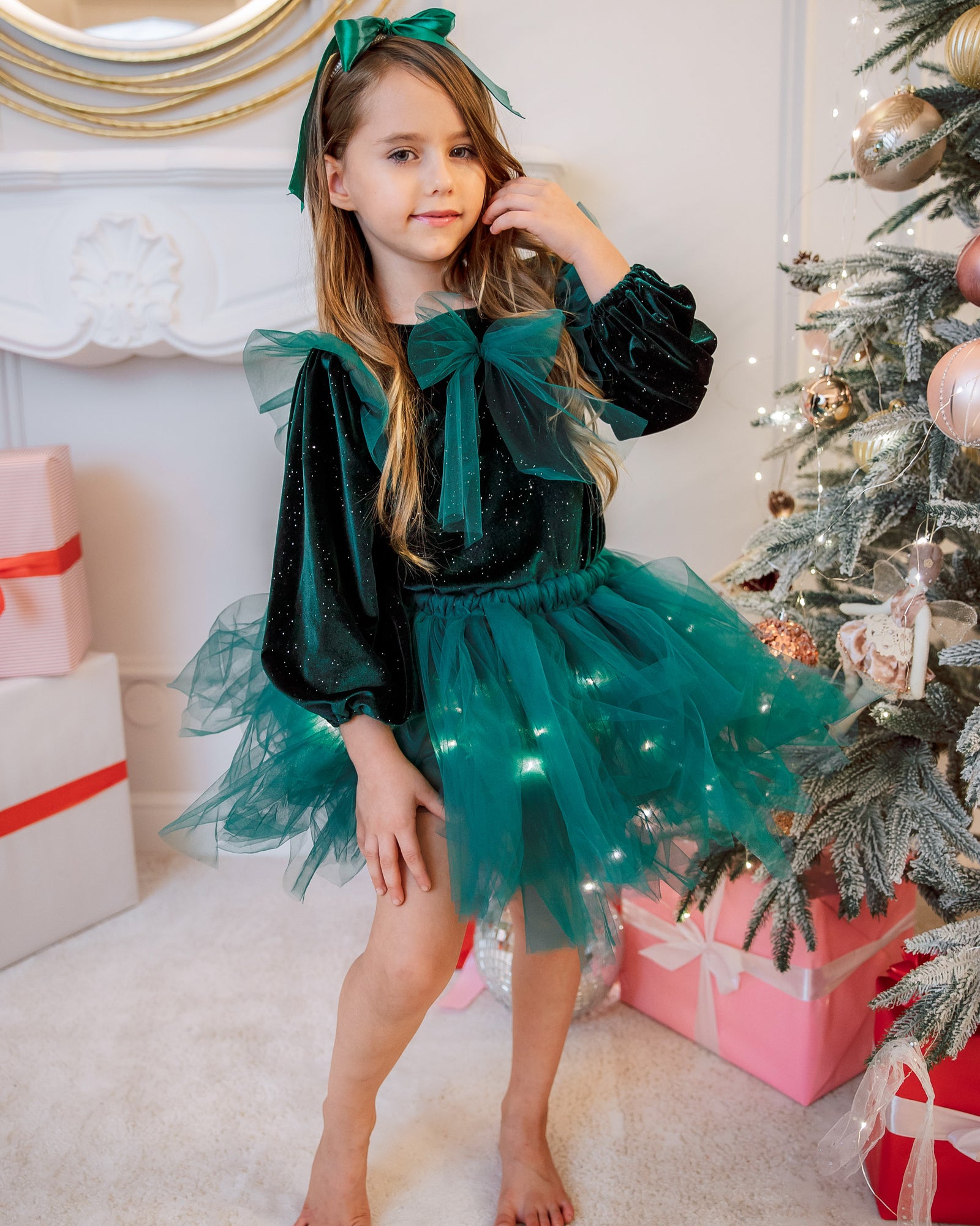 Light-Up Skirt, Royal Green