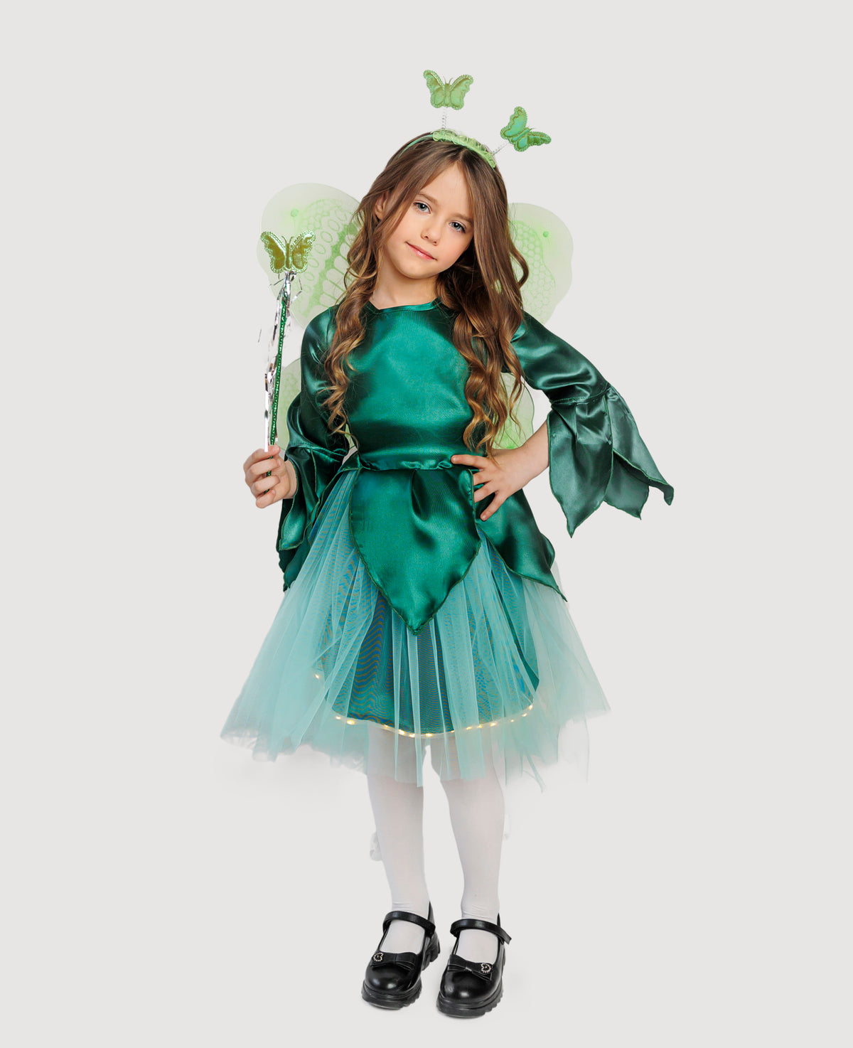 Spring Fairy Dress with Lights for the School Play