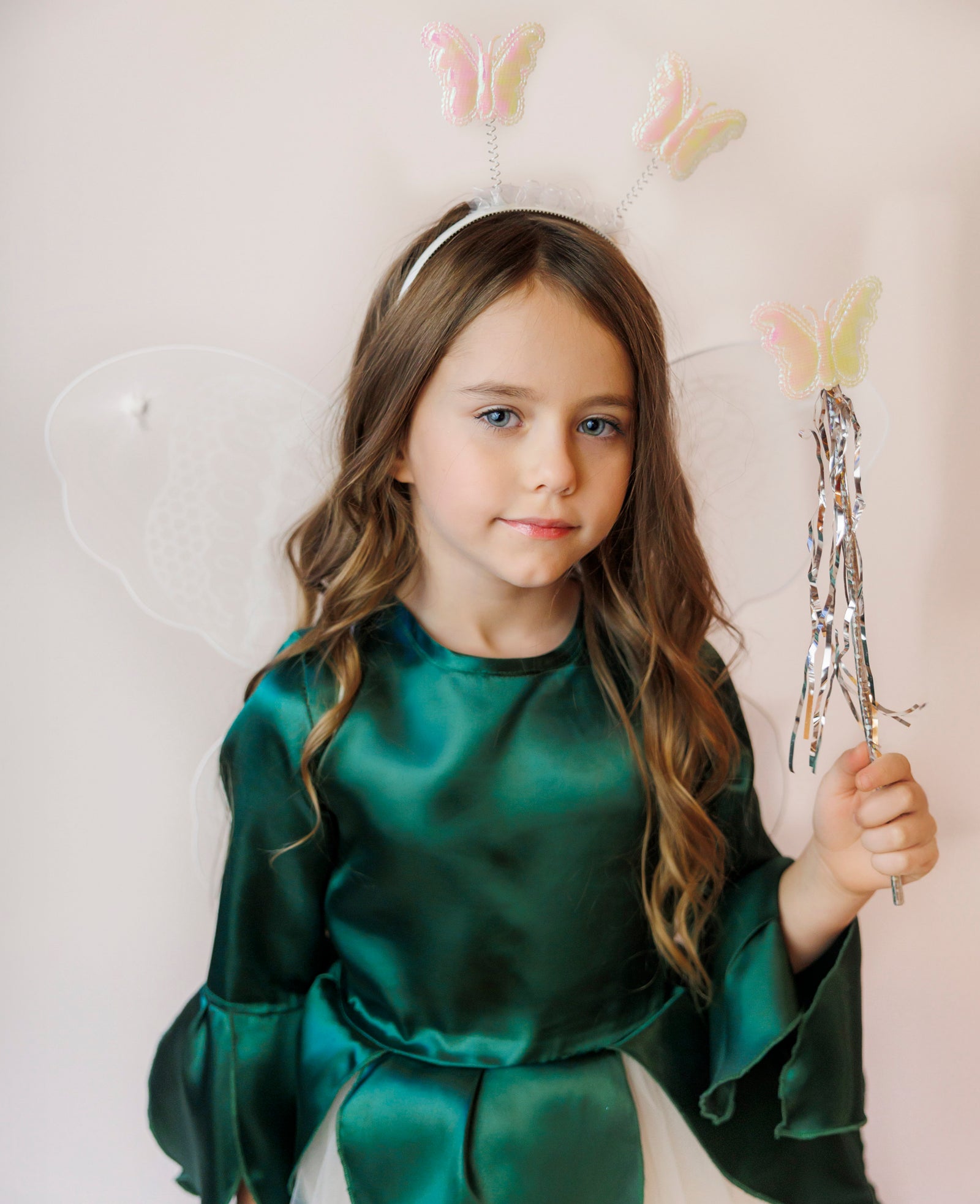 Snowdrop Dress with Lights, Train, Spring Fairy, Recital