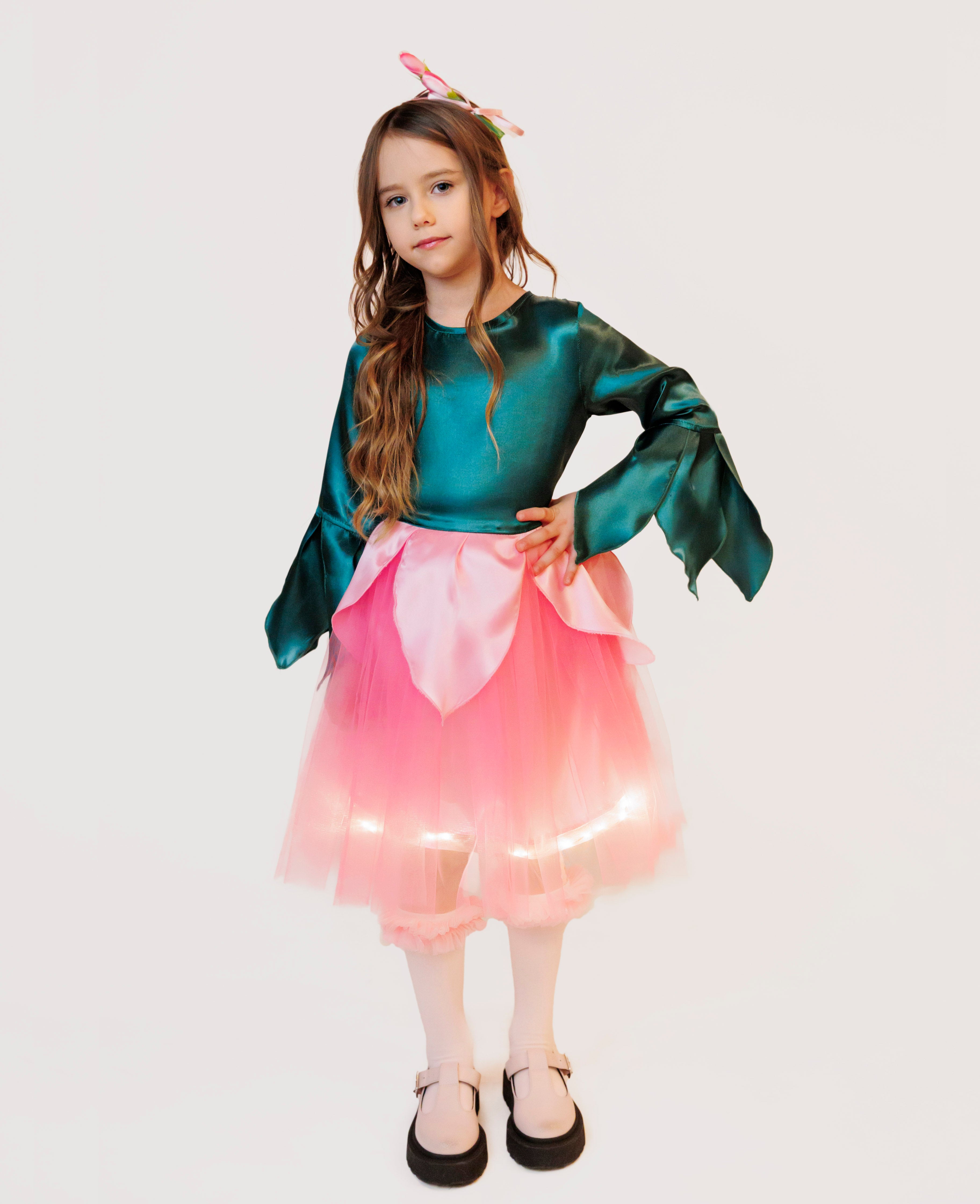 Pink Flower Sparkle Dress (Rose, Hyacinth, Pansy, Spring Fairy)