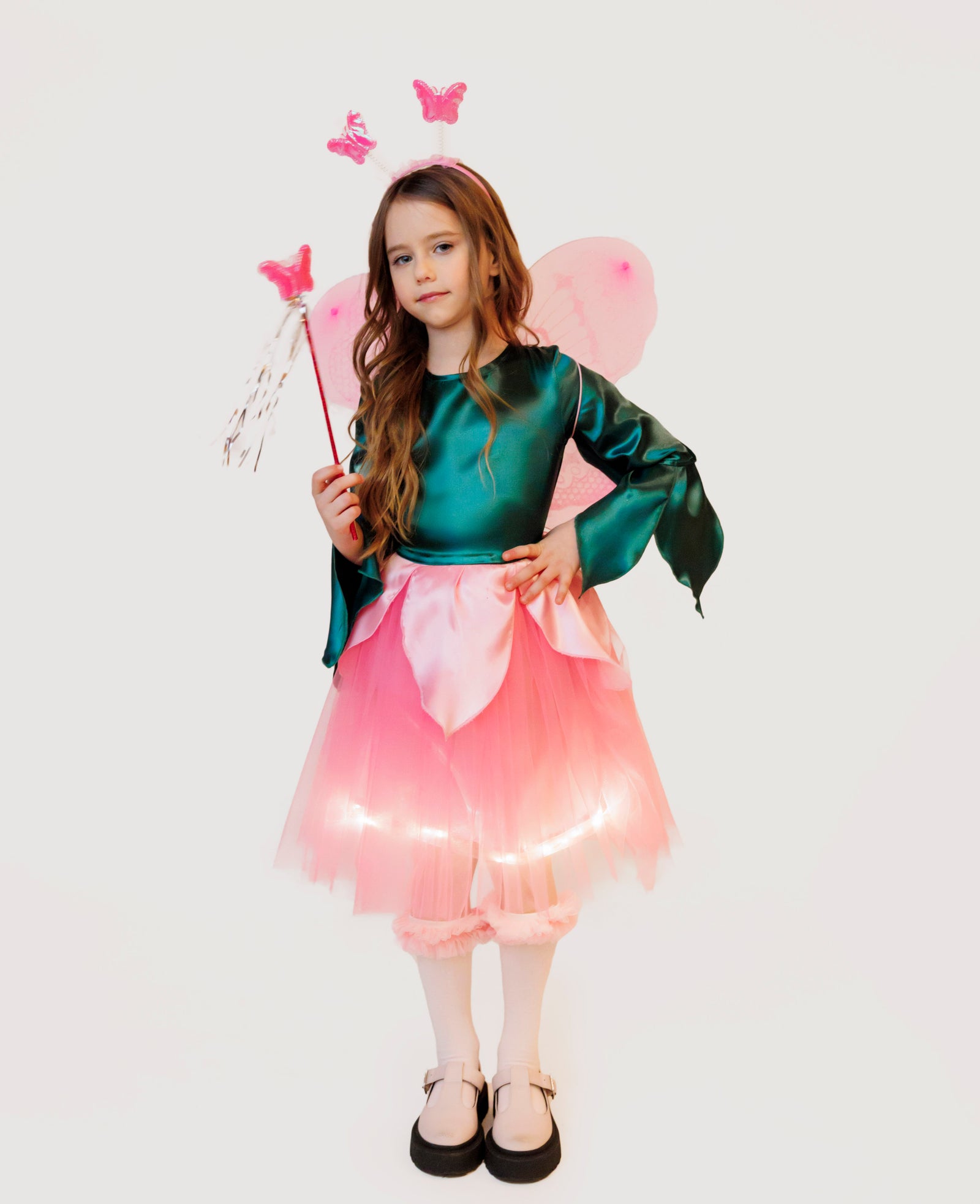 Pink Flower Sparkle Dress (Rose, Hyacinth, Pansy, Spring Fairy)
