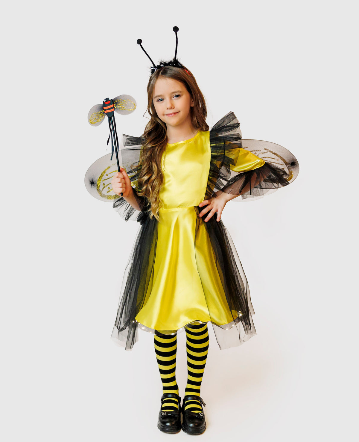 Bee Costume with Lights, 4 Pieces Dress + Accessories, Spring, Celebration