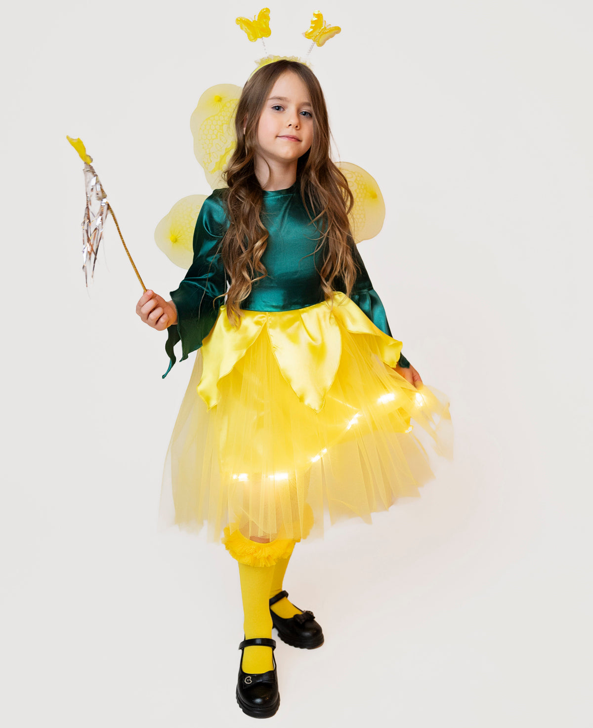Dandelion Yellow Flower Light-Up Dress Spring (Narcissus, Hyacinth, Sunflower, Dandelion)