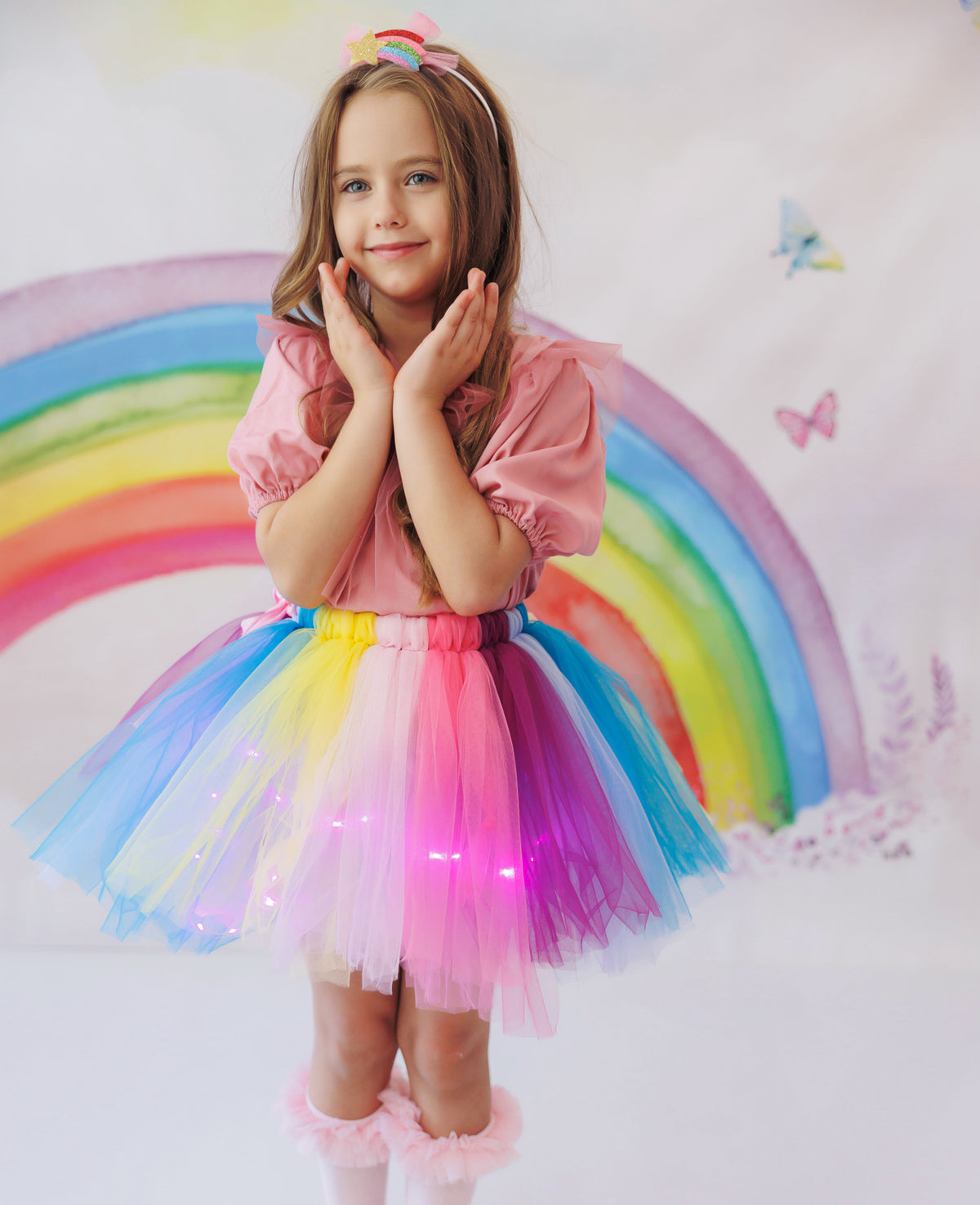 Set with Lights, Rainbow, 2 Pieces