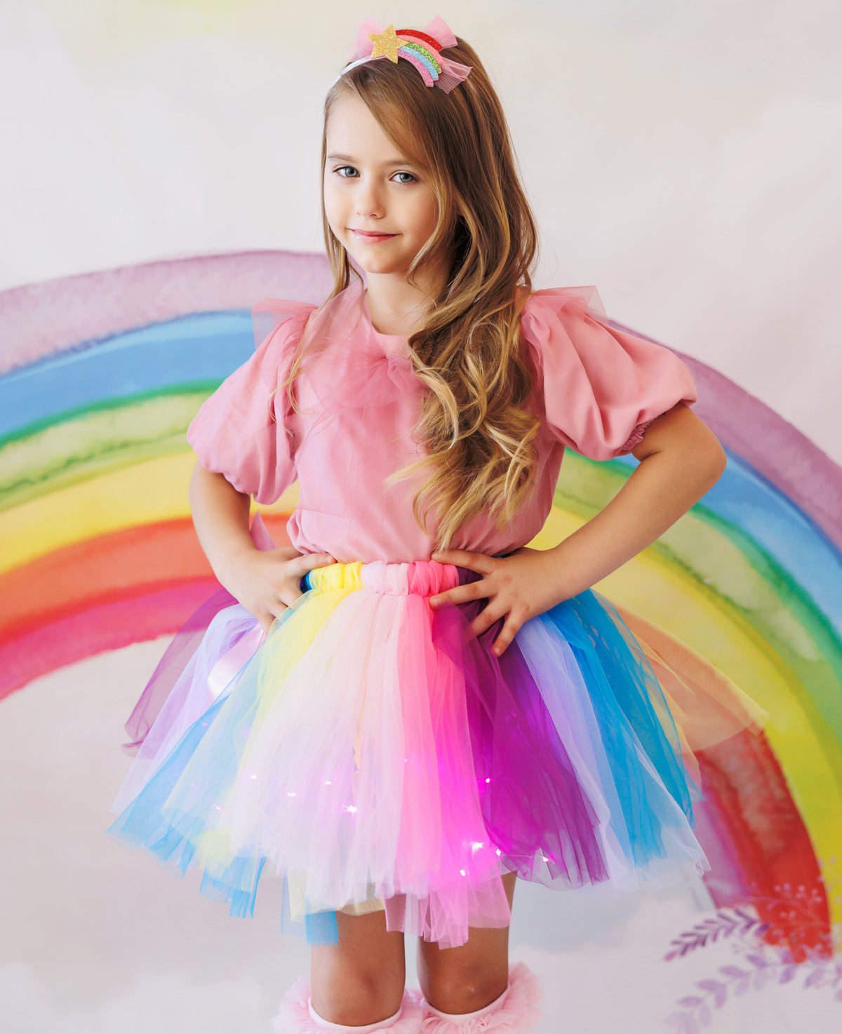 Set with Lights, Rainbow, 2 Pieces