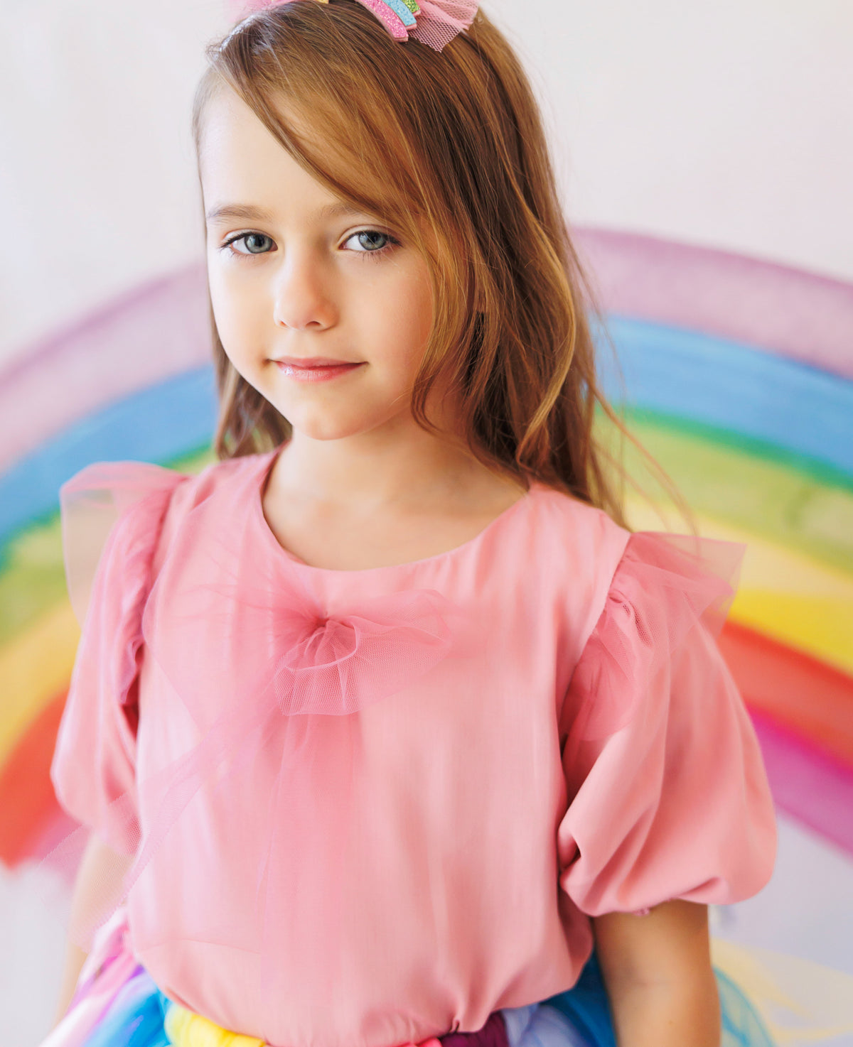 Pink Blouse with Pink Bow