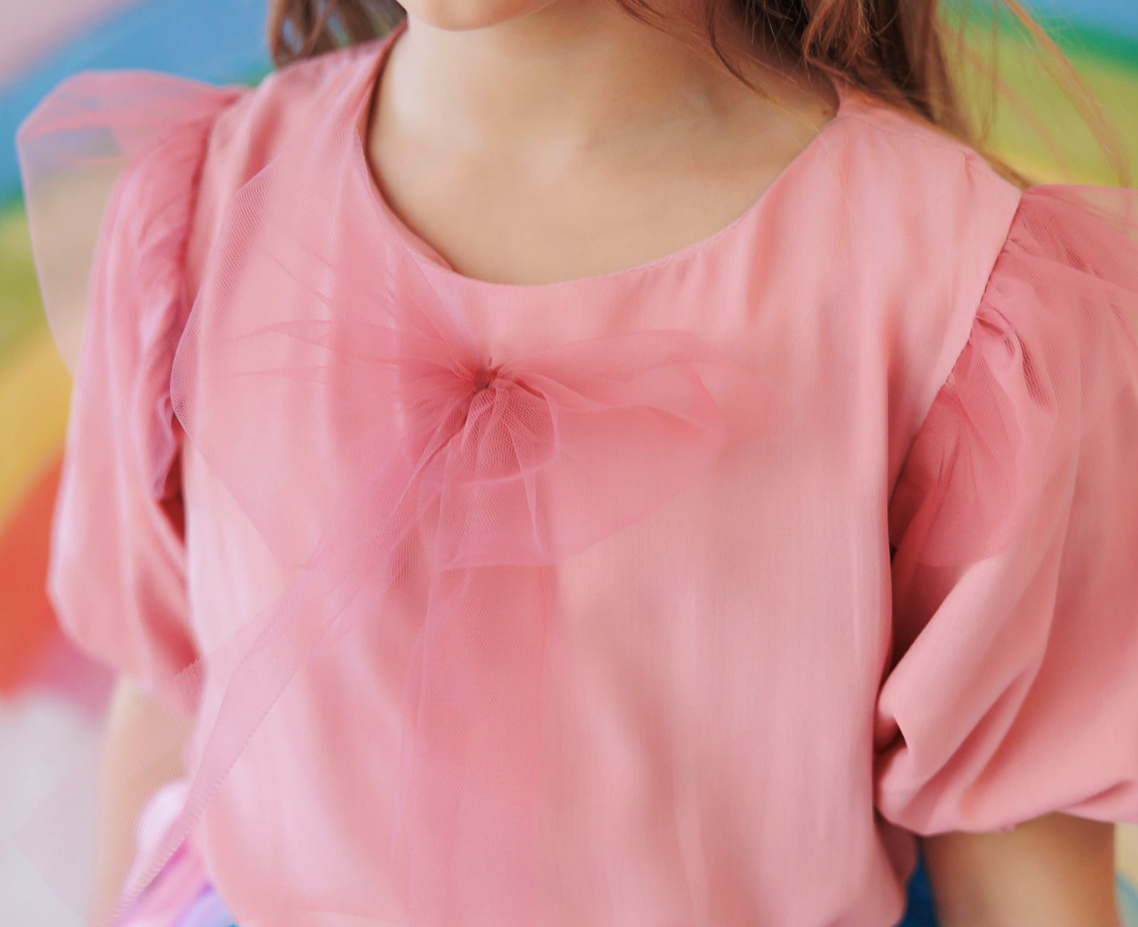 Pink Blouse with Pink Bow