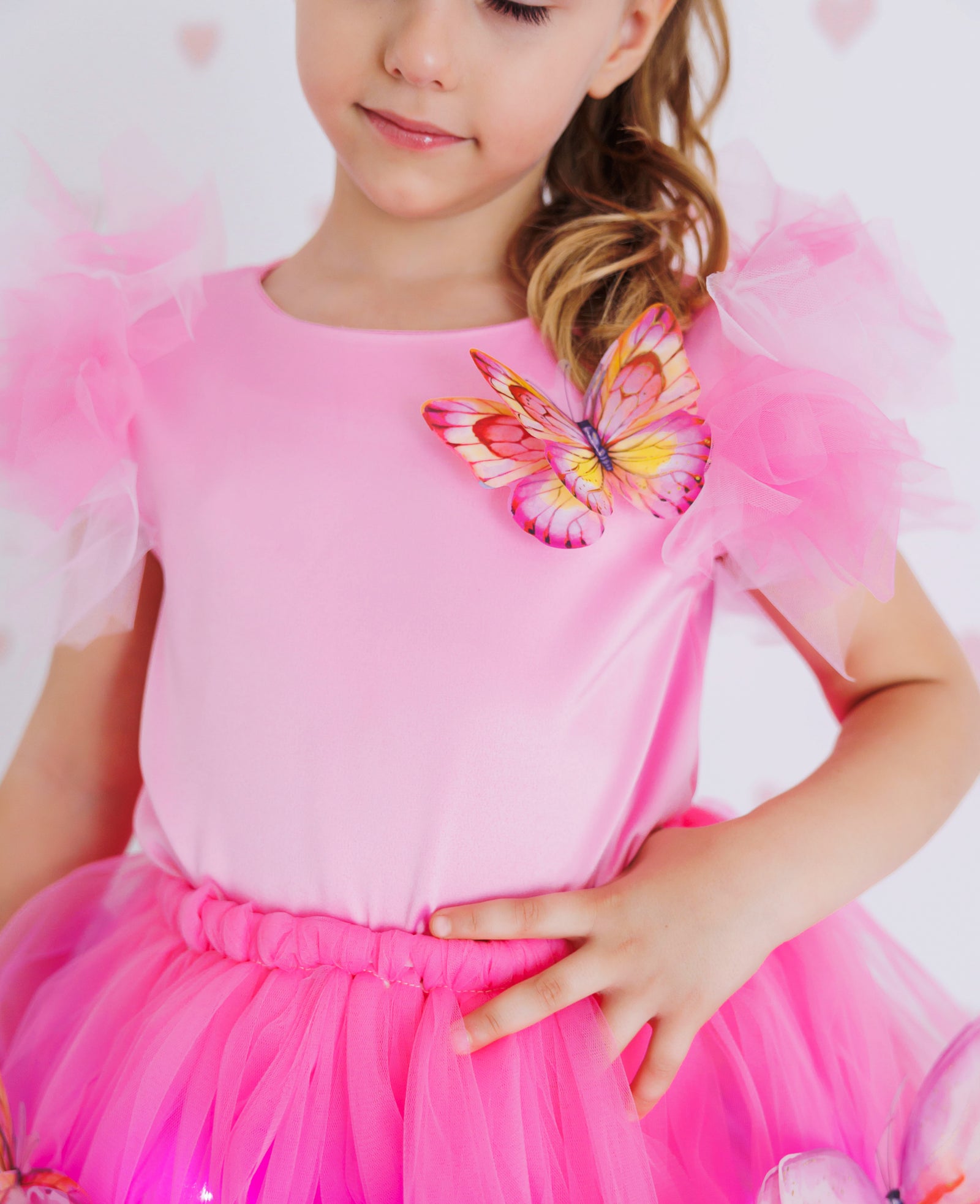 Butterfly Blouse, Candy Pink, Taffeta