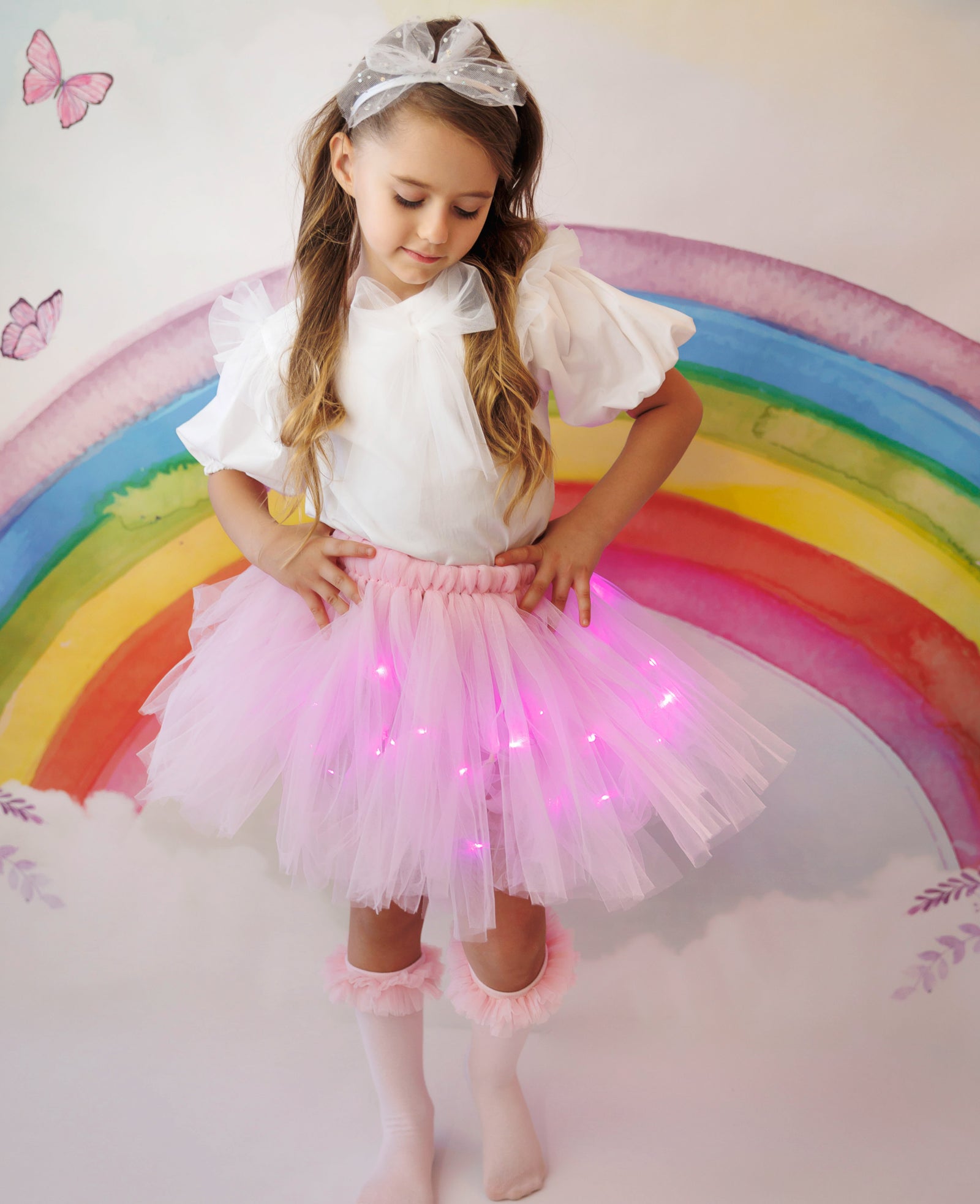 Sparkle Skirt, Pale Pink