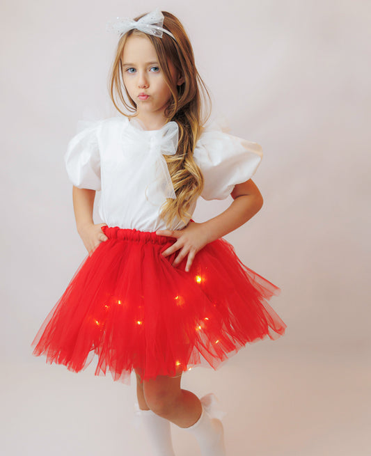 Light-Up Red Skirt for March 1st/8th