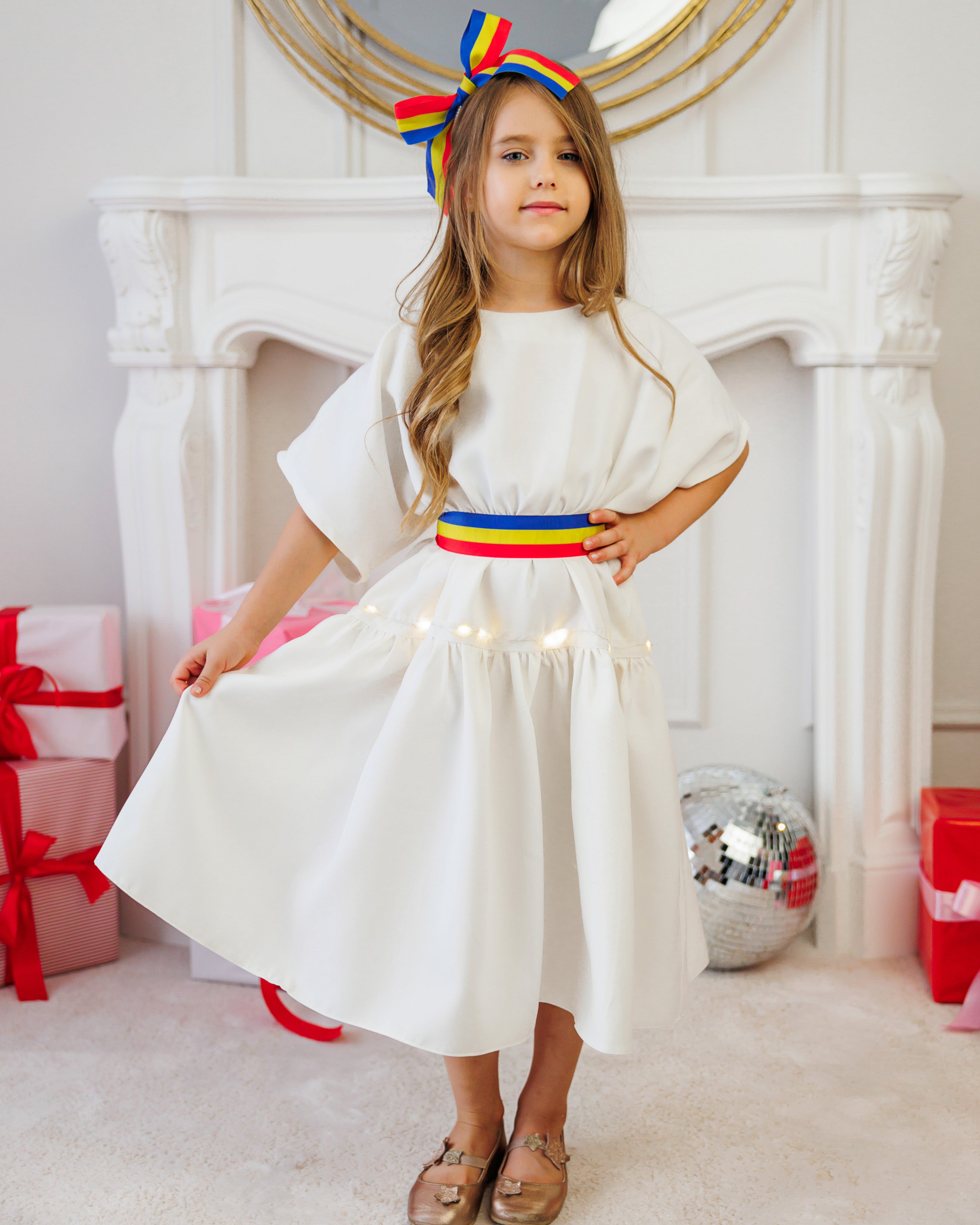 Folk Dress + Headband Set