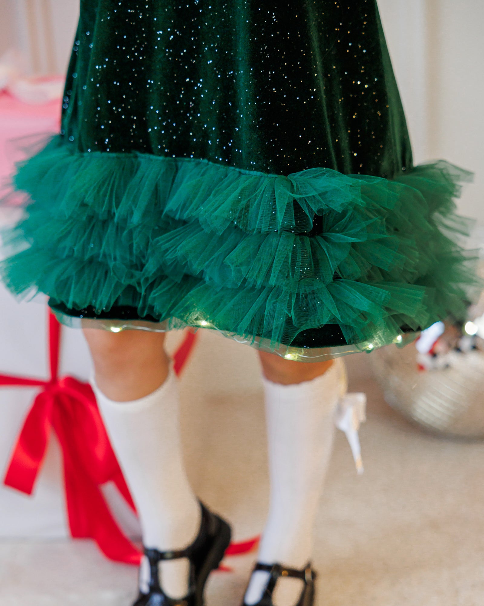 Sparkle Dress, Royal Green