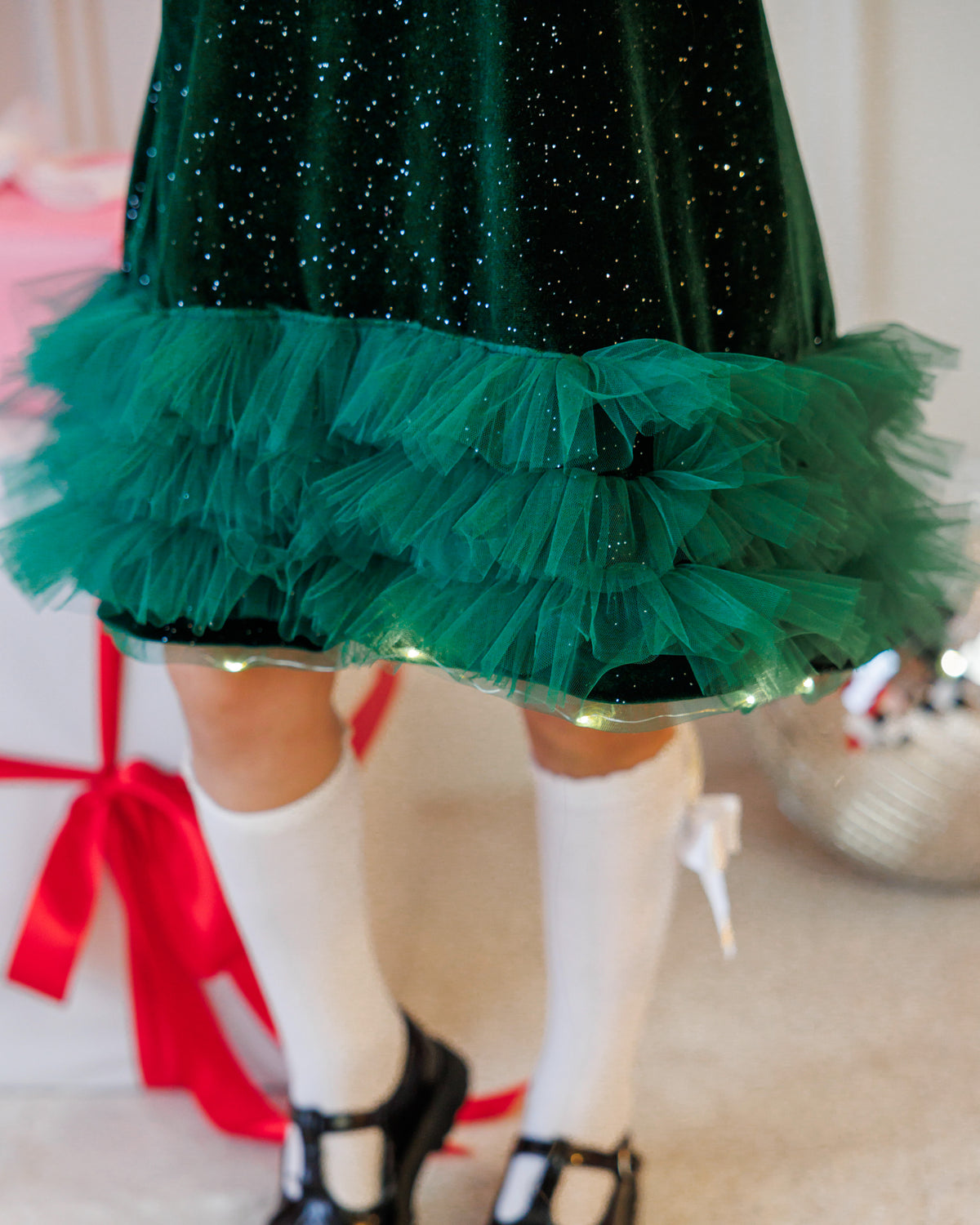 Outfit, Dress+Cape, Green