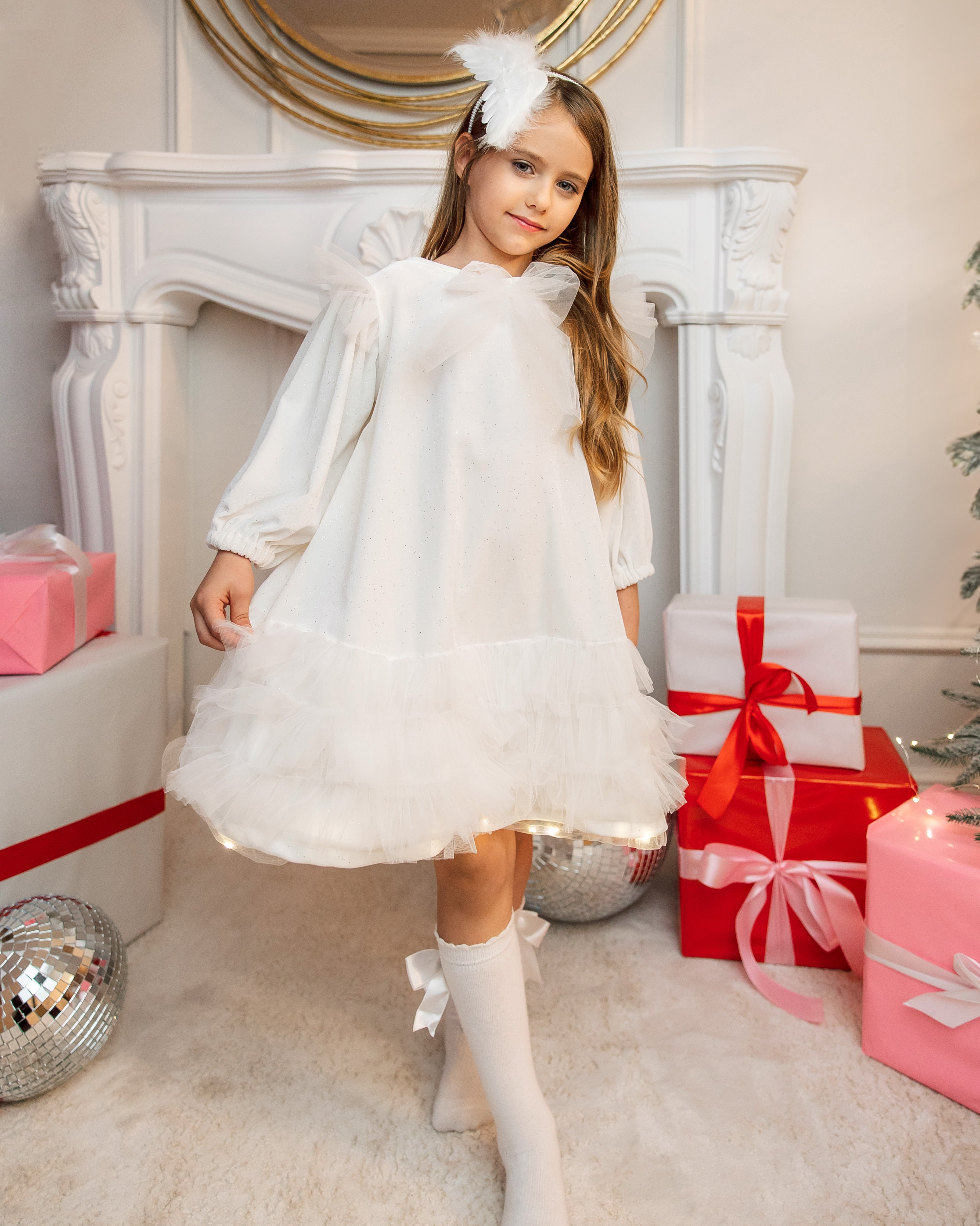 Sparkle Dress, White