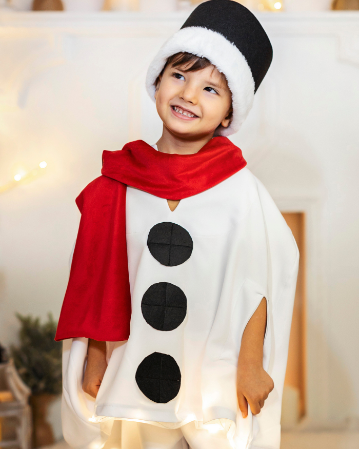 Snowman Costume with Lights, 3 pieces