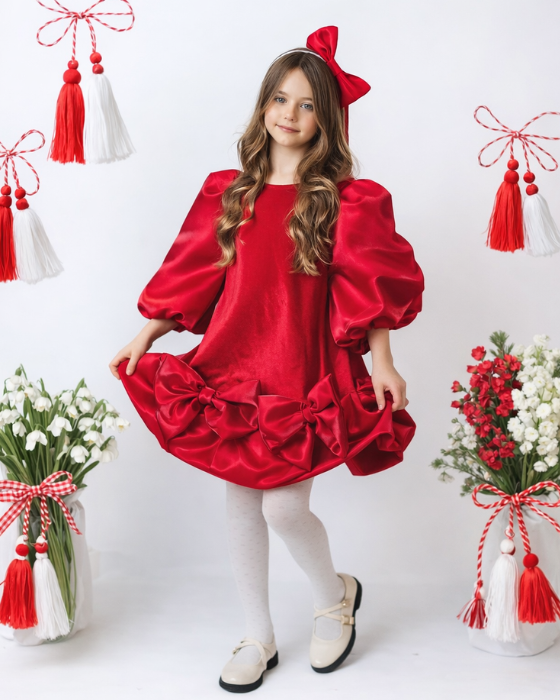 Sparkle Dress, Brown with Leaves, Fall 2025