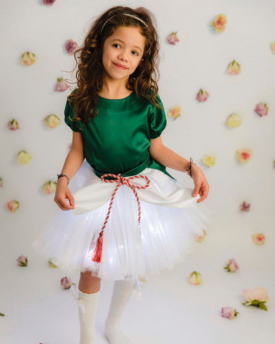 Snowdrop Costume with Lights, 3 Pieces, Spring Show