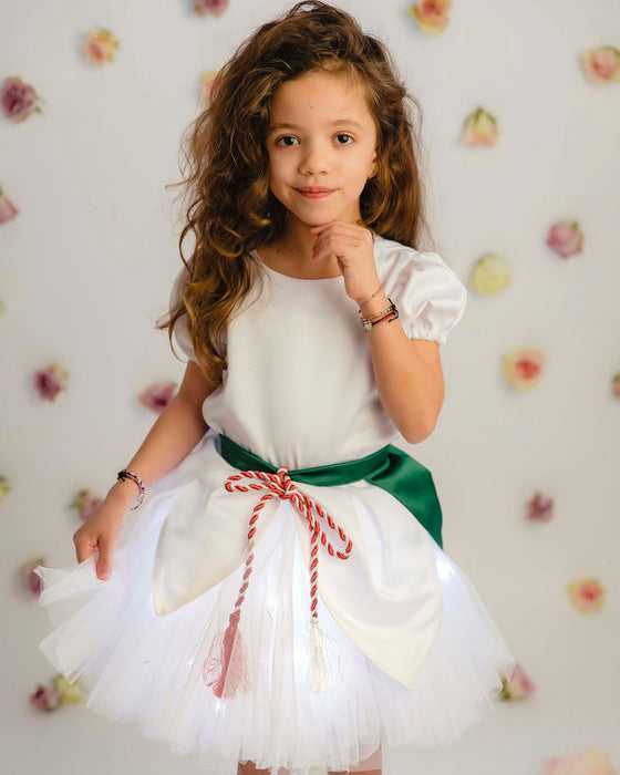 Skirt with Lights, Snowdrop, White Flower, Spring, Celebration