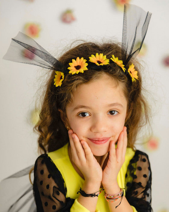 Bee Headband with Autumn Antennae