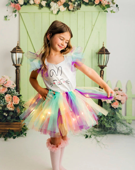 Sparkle Skirt, Pastel Rainbow