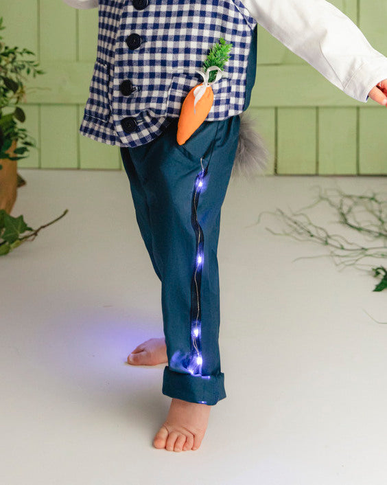 Navy Blue Bunny Tailed Light Up Pants