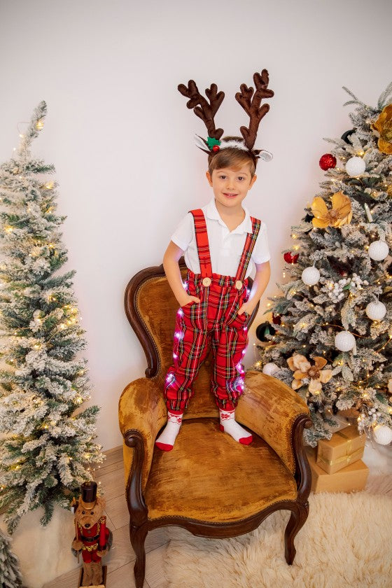 Led Trousers with Adjustable Suspenders, 2-3 years
