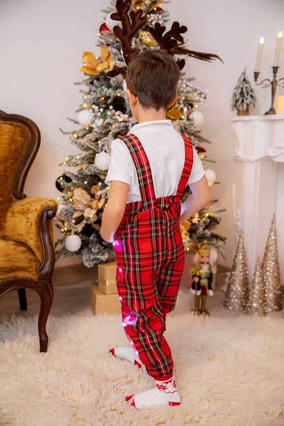 Led Trousers with Adjustable Suspenders, 2-3 years