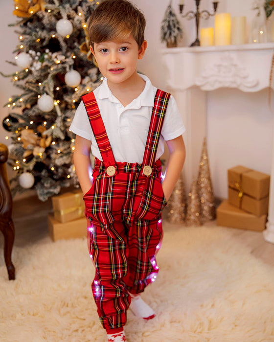 Led Trousers with Adjustable Suspenders, 2-3 years