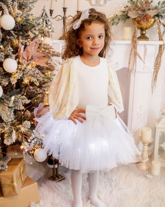 White Skirt, with Sparkles, with a Gorgeous Bow