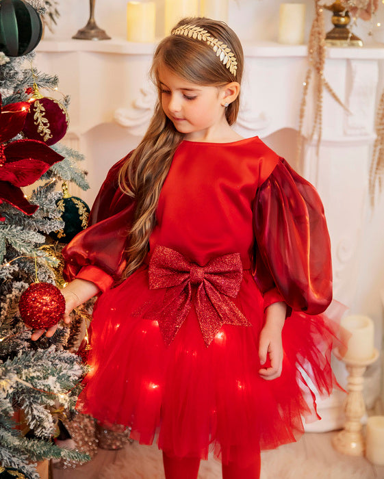 Fustița cu Luminițe, Roșie cu Fundiță cu Sclipici