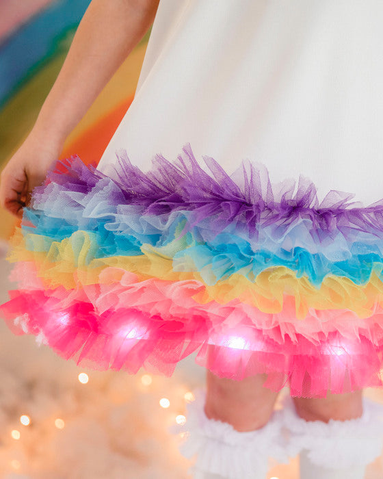 Rainbow Lights Dress, 10-12 years