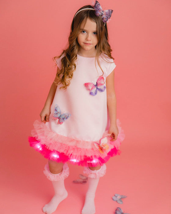 Rochița cu Luminițe Fluturaș, Roz